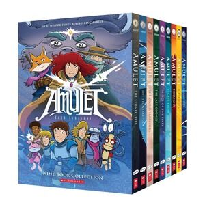 Amulet Nine Book Collection Box Set Kazu Kibuishi Scholastic Graphic Novel